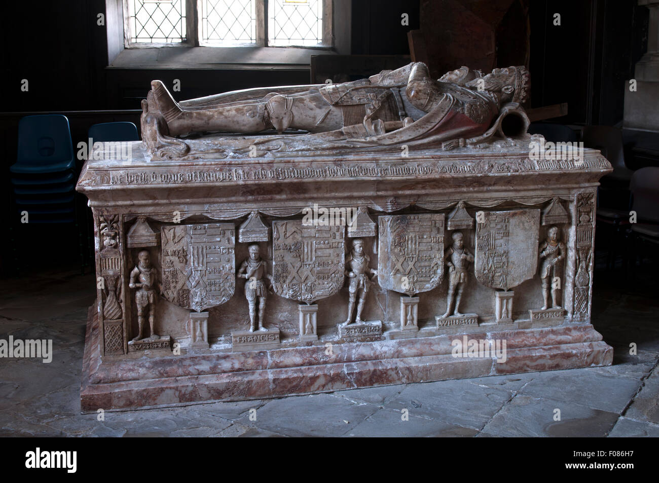 Hastings memorial, St. Helen`s Church, Ashby-de-la-Zouch, Leicestershire, England, UK Stock Photo